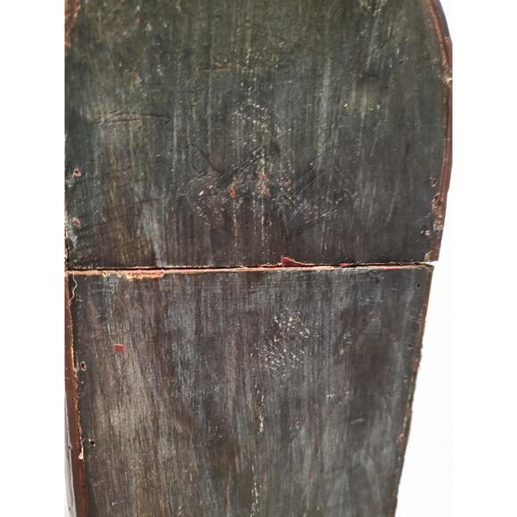 Unbranded 2 Bottle Wine Box Wood Distressed Curved Case With Handle - Picture 12 of 16